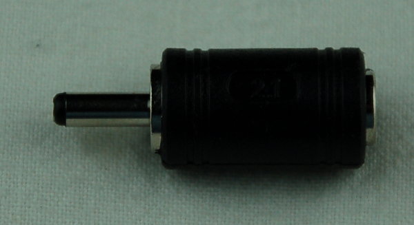 DC-Adapter 3,5 Stecker auf 5,5 Buchse - schwarz - NEU