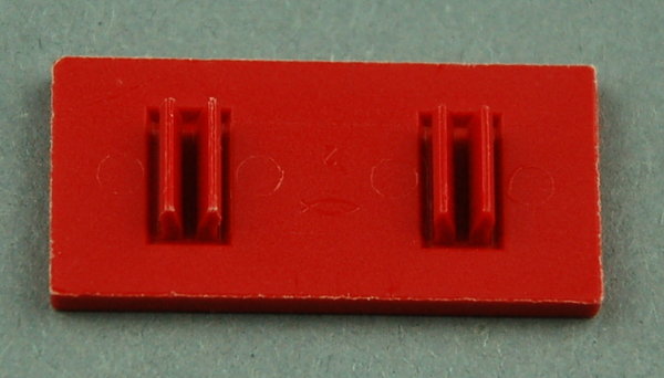 Bauplatte 15x30 mit Clip quer - rot