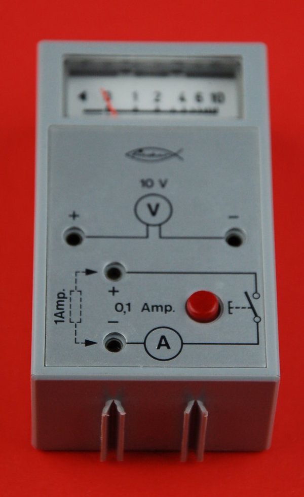 Volt / Amperemeter 10V / 0,1A - grau - TOP