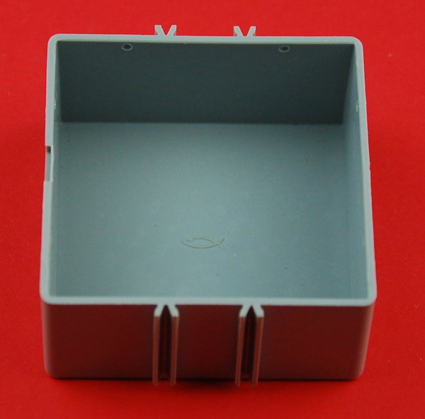 Kassetten-Unterteil mit 2 Riegel - grau