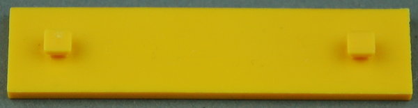 Bauplatte 15x60 mit 2 Zapfen - gelb
