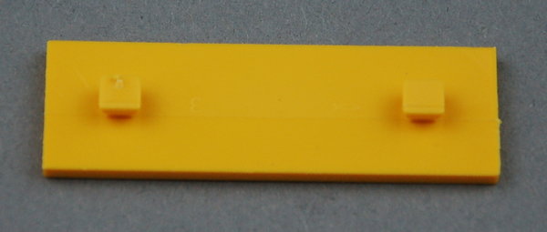 Bauplatte 15x45 mit Zapfen - gelb