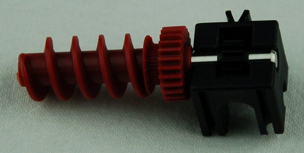 Mini-Getriebehalter mit Schnecke grob - schwarz/dunkelrot - NEU