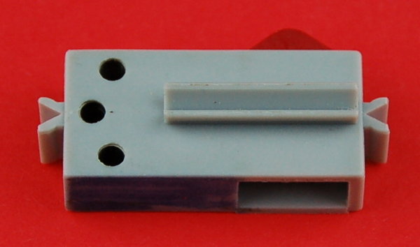 Mini-Taster mit Feder, Unterseite blau - grau/dunkelrot