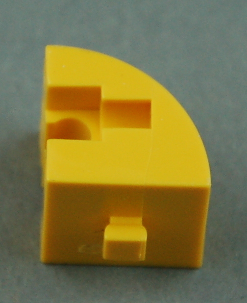Baustein 15x15 rund - gelb - NEU