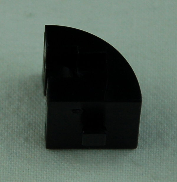 Baustein 15x15 rund - schwarz - NEU