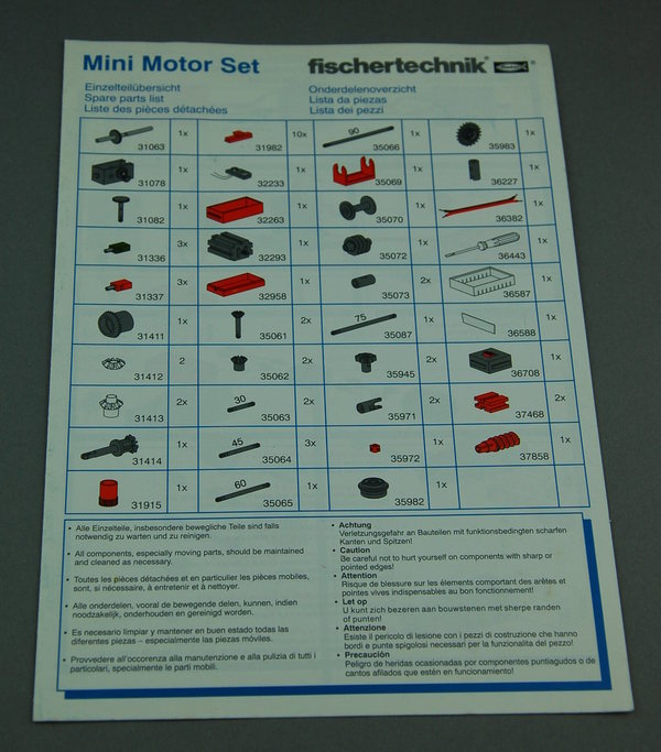 Anleitung Mini Motor Set