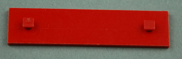 Bauplatte 15x60 mit 2 Zapfen - rot