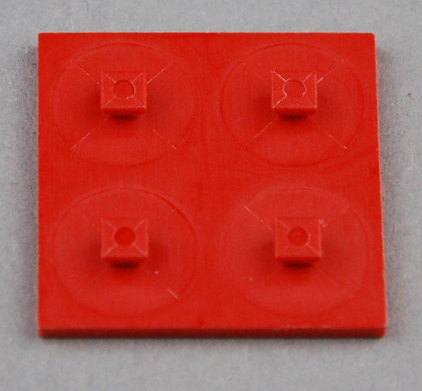 Bauplatte 30x30 mit Zapfen - rot