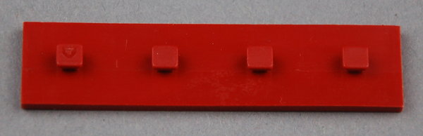 Bauplatte 15x60 mit 4 Zapfen - dunkelrot