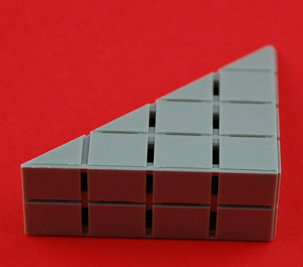 Geometric Viertel-Pyramide 40x20x40 links - grau