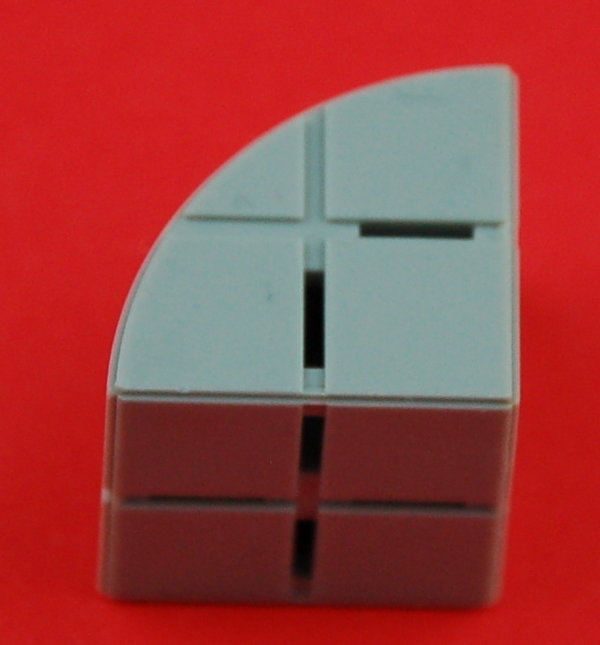 Geometric Viertel-Zylinder R20x20 - grau