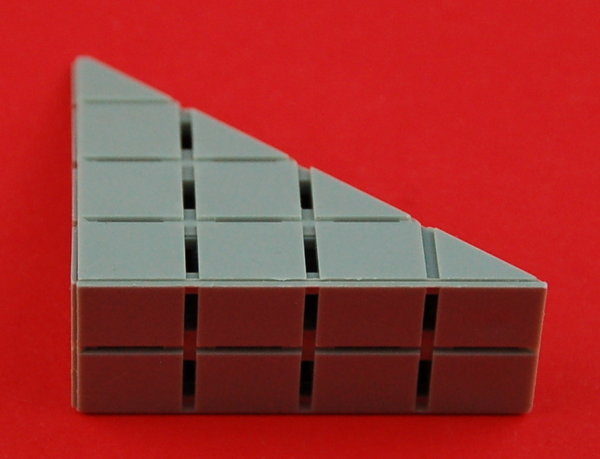 Geometric Viertel-Pyramide 40x20x40 rechts - grau