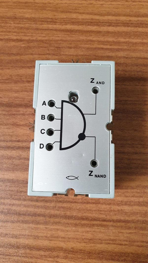 Elektronik-Baustein AND-NAND - verkratzt - mit kurzen Lampen (siehe Bilder)