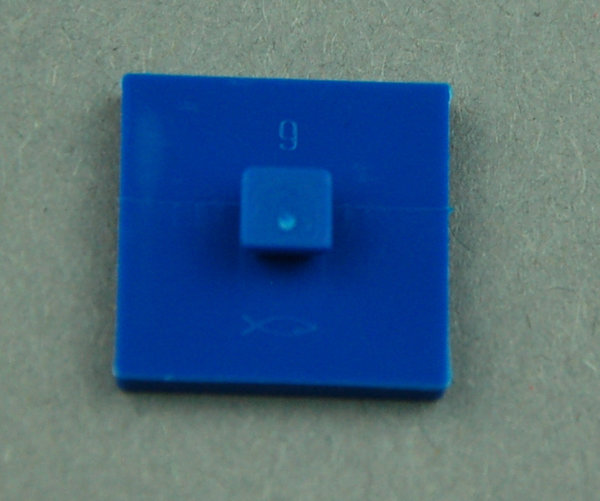 Bauplatte 15x15 mit Zapfen - dunkelblau
