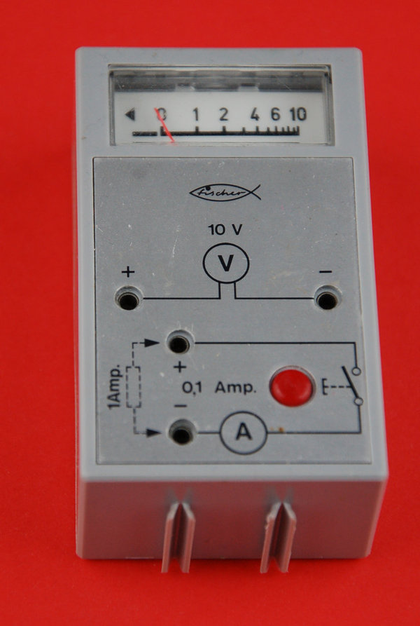 Volt / Amperemeter 10V / 0,1A - verkratzt