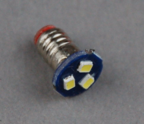 LED Birne zum schrauben 12V 10mA, ca. 130° Abstrahlwinkel - weiß - NEU